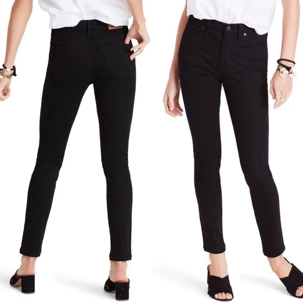 Madewell 9" High Riser Skinny Jeans in Black Frost size 25 Classic